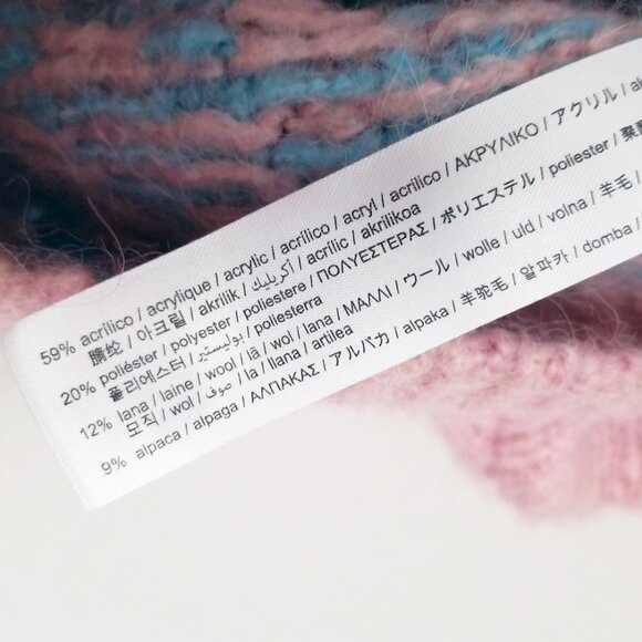 Zara Pink Blue Wool Blend Knit Vest V-neckline Checkerboard S Preppy Classic - Picture 12 of 15